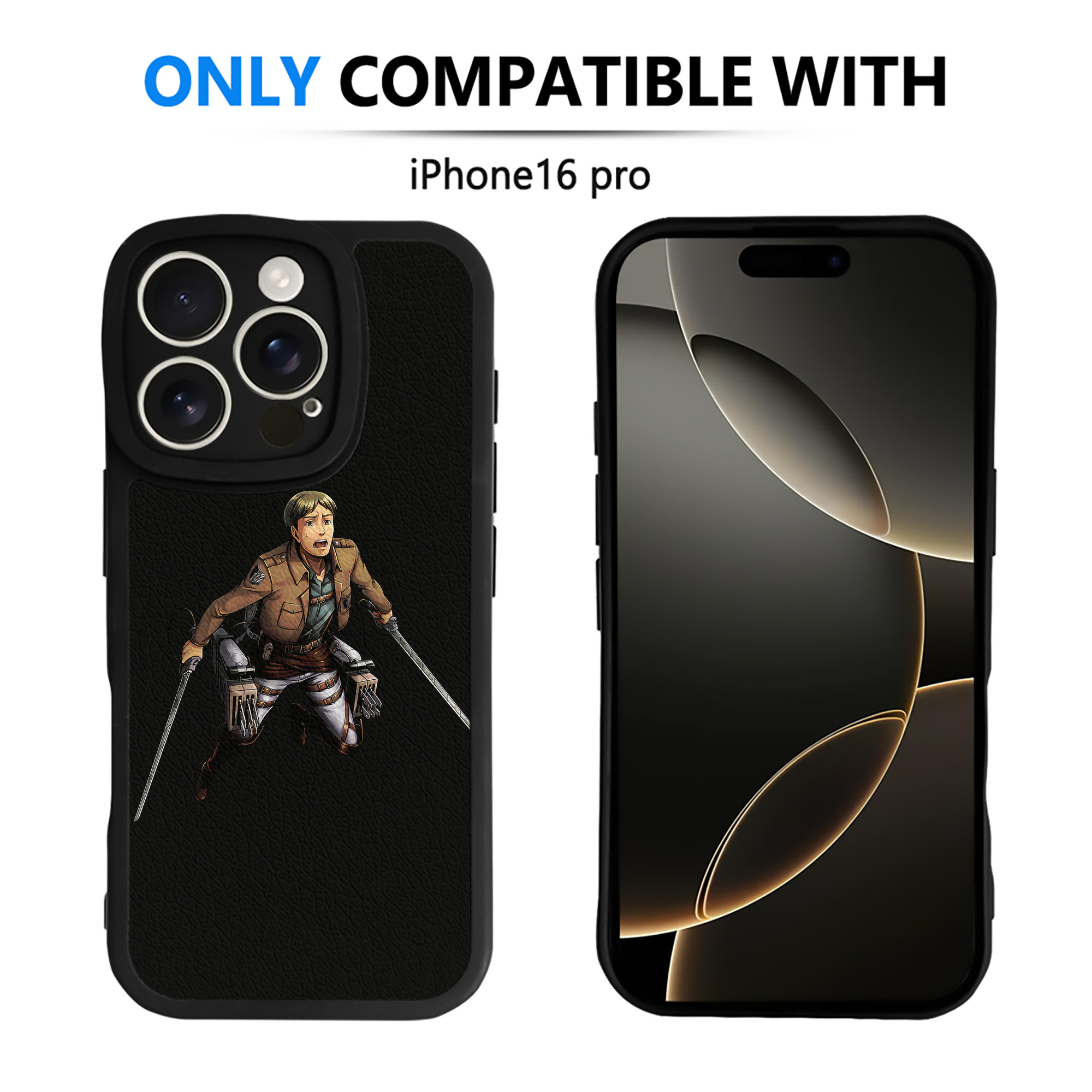 （画像用） 進撃の巨人 Attack on Titan 【iPhone 16シリーズ対応】シリコンスマホケース（レザー調） 材質：シリコン